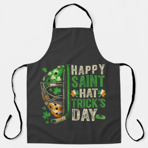 Happy Saint Hat Trick Ice Hockey Player Apron