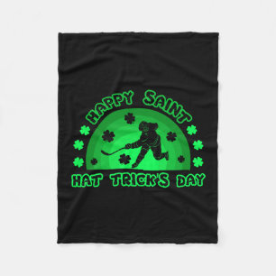Happy Saint Hat Trick S Day Fleece Blanket