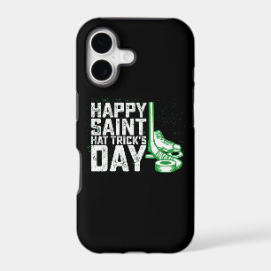 Happy Saint Hat Trick's Day Ice Hockey St Patricks