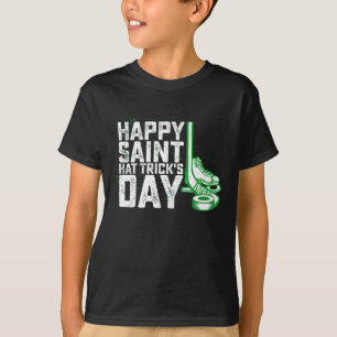 Happy Saint Hat Trick's Day Ice Hockey St Patricks T-Shirt