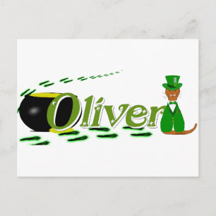 Happy Saint Patrick’s Day Oliver Cube Postcard