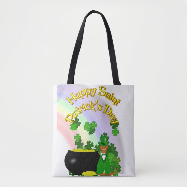“Happy Saint Patrick’s Day Oliver.” Tote Bag (Front)