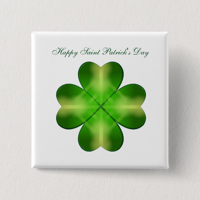 Happy Saint Patrick's Day 15 Cm Square Badge (Front)