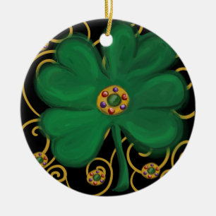 Happy Saint Patrick's Day Ceramic Ornament