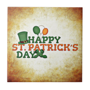 Happy Saint Patricks Day Ceramic Tile