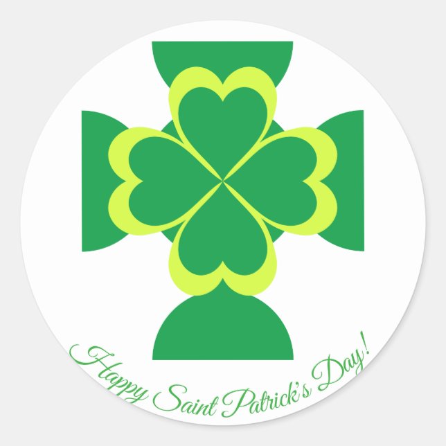Happy Saint Patrick's Day! Classic Round Sticker (Front)