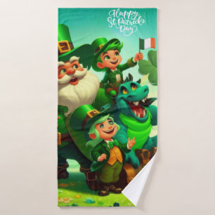 Happy Saint Patrick's Day colorful Bath Towel