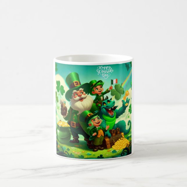 Happy Saint Patrick's Day colourful Coffee Mug (Center)
