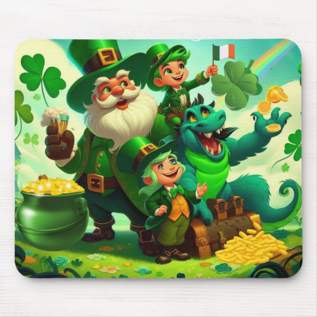 Happy Saint Patrick's Day colourful Mouse Pad (Front)