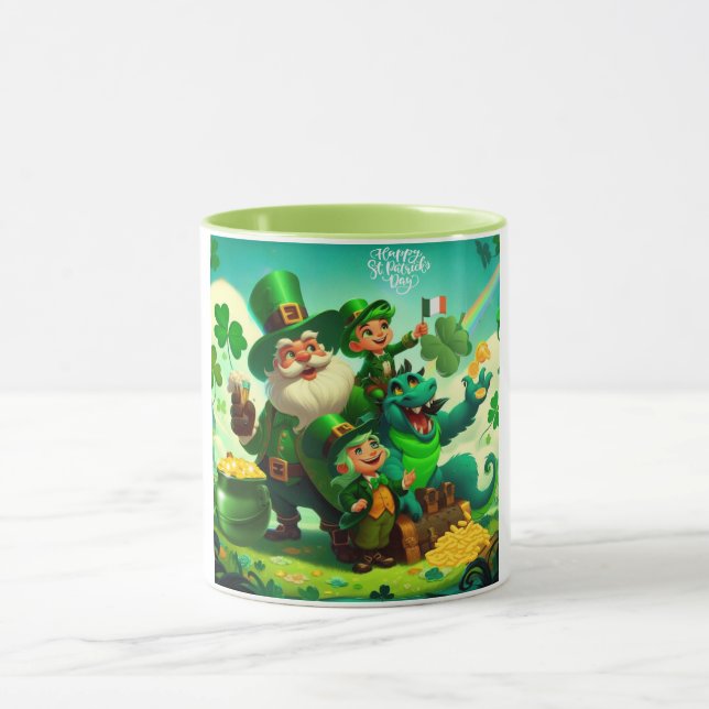 Happy Saint Patrick's Day colourful Mug (Center)