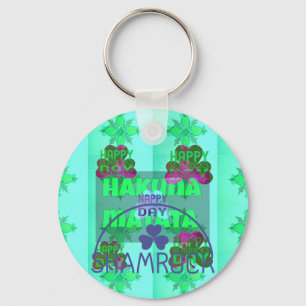 Happy Saint Patrick's Day Hakuna Matata Art Print Key Ring