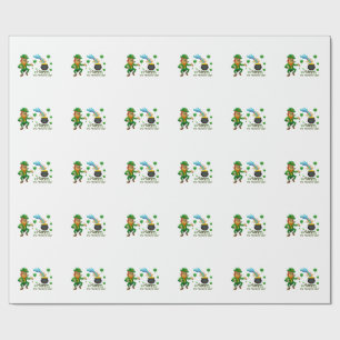 Happy Saint Patrick's Day Leprechaun Rainbow Wrapping Paper