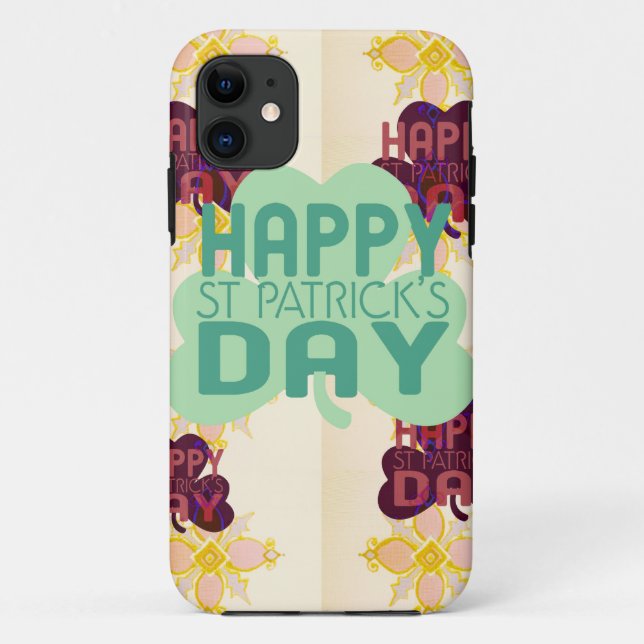 Happy Saint Patrick's Day Lovely Art Print Case-Mate iPhone Case (Back)