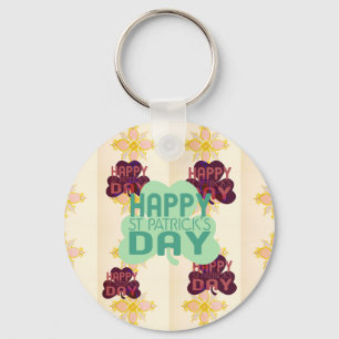 Happy Saint Patrick's Day Lovely Art Print Key Ring