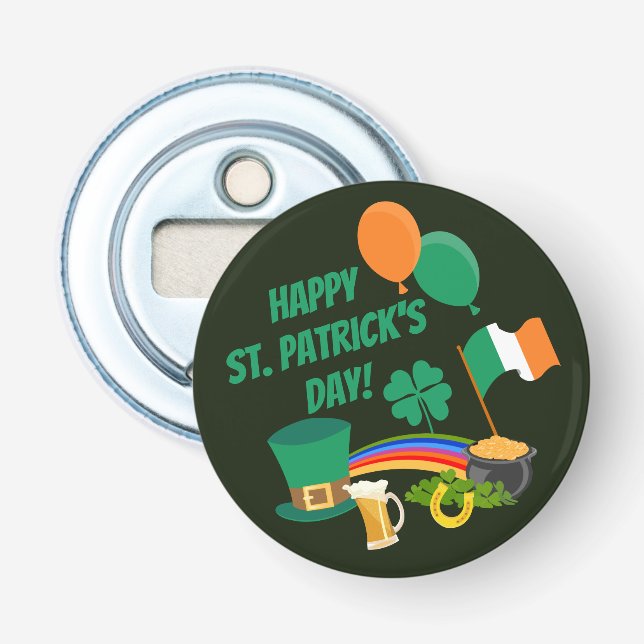Happy Saint Patrick's Day symbols and traditions Bottle Opener (Front)