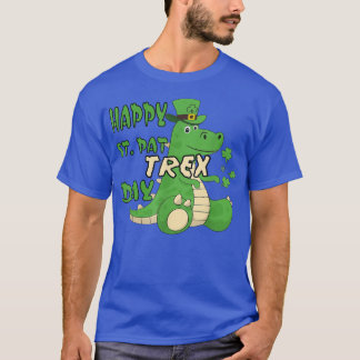 Happy Saint Patrick's Day with dinosaur motifs  T-Shirt