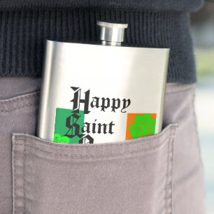 HAPPY SAINT PATTY HIP FLASK