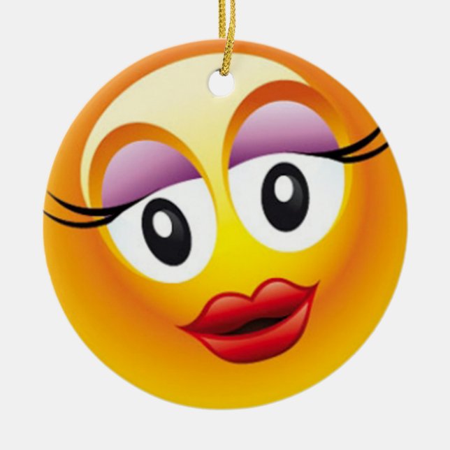 Happy Sally Joy Ceramic Ornament (Front)