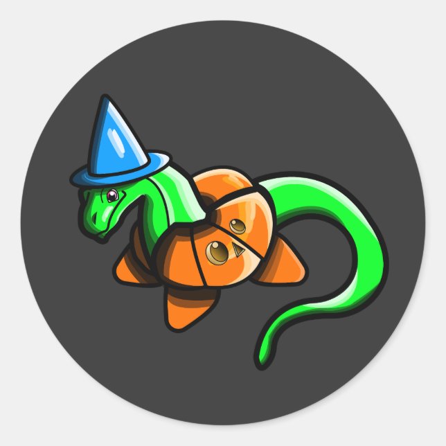 Happy Samhain!! Classic Round Sticker (Front)