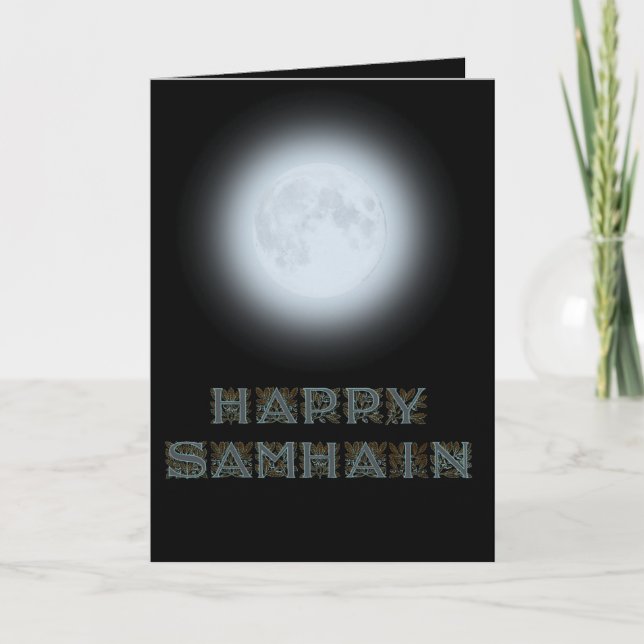 Happy Samhain Full Moon Card (Front)