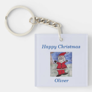 Happy Santa Christmas Key Ring