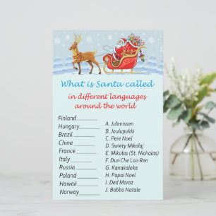 Happy santa claus christmas around the world game