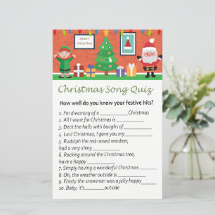 Happy santa claus christmas song quiz game
