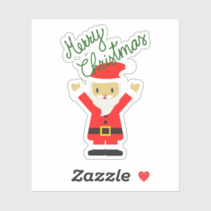 Happy Santa Claus is wishing you Merry Christmas