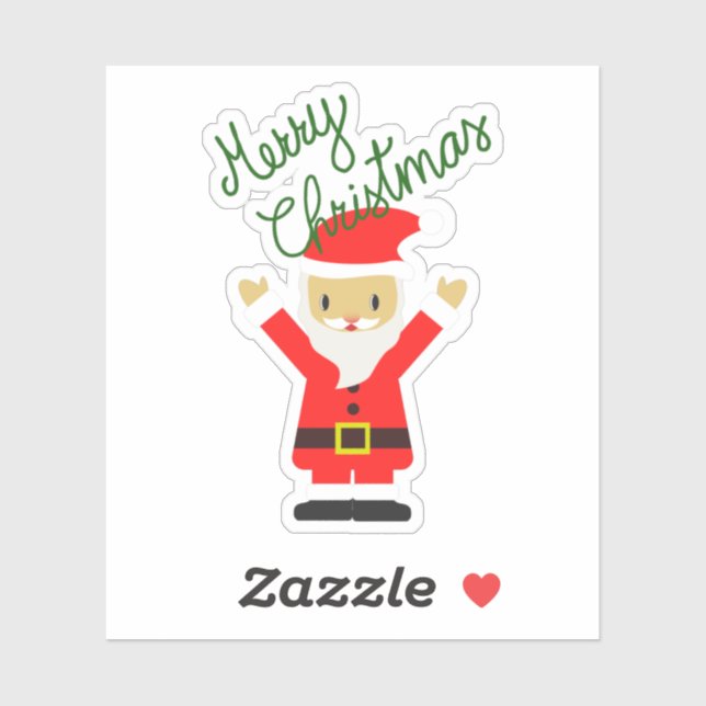 Happy Santa Claus is wishing you Merry Christmas (Sheet)