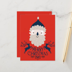 Happy Santa Claus Merry Red Christmas Postcards