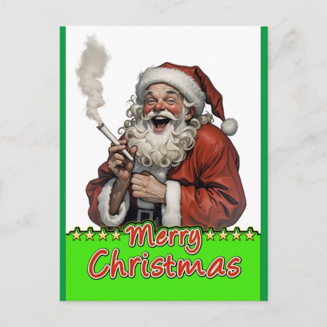 happy santa claus postcard (Front)