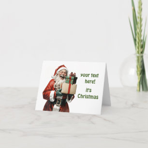 happy santa claus thank you card