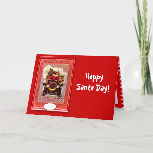 Happy Santa Day Holiday Card (Front)
