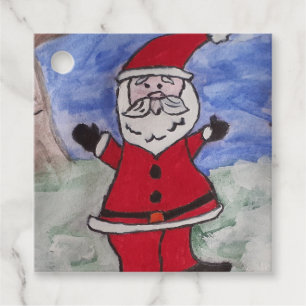 Happy Santa Favour Tags