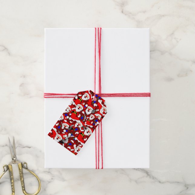 happy santa gift tags (With Twine)
