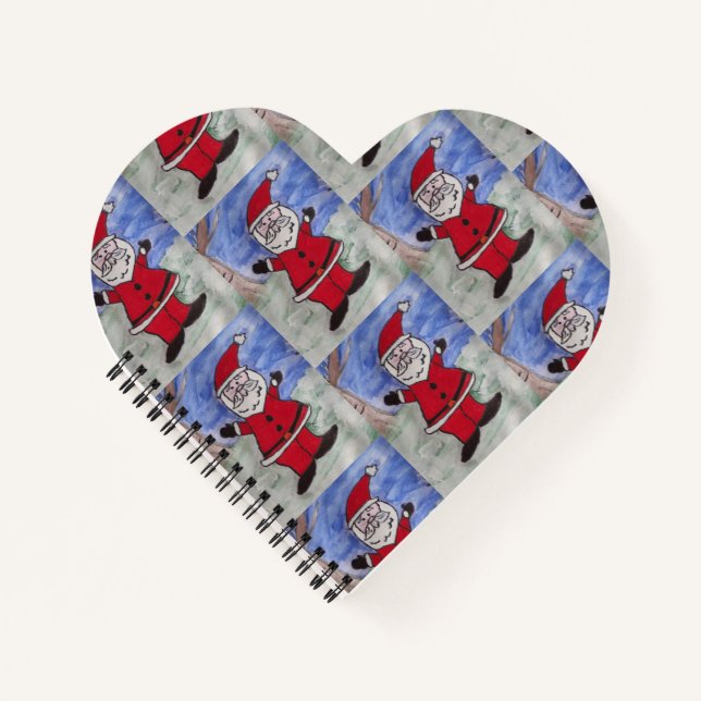 Happy Santa Heart Notebook (Front)