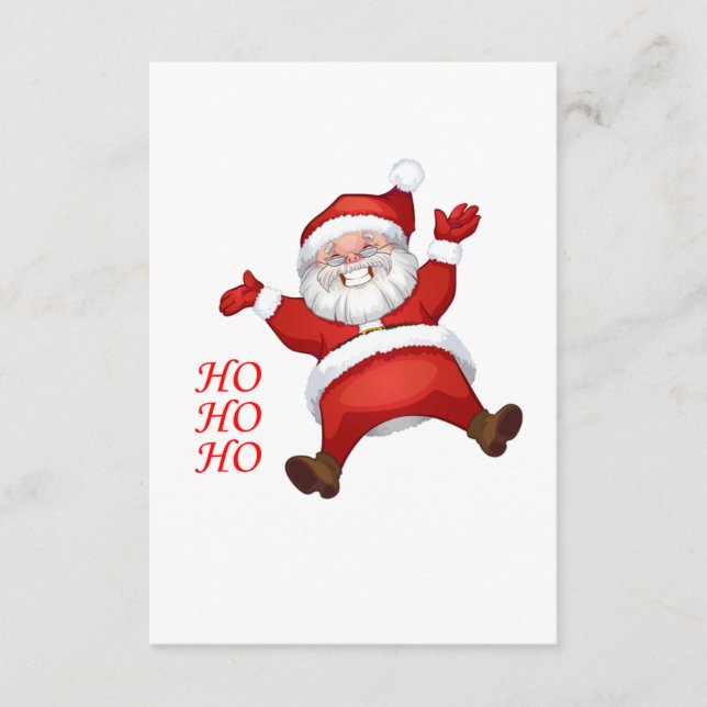 Happy Santa, HO-HO-HO Enclosure Card (Front)