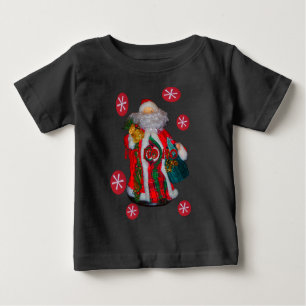 Happy Santa Hohoho Greetings graphic text art desi Baby T-Shirt