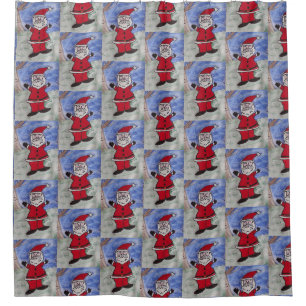 Happy Santa Shower Curtain