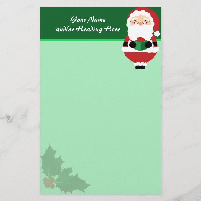 Happy Santa Stationery (Front)