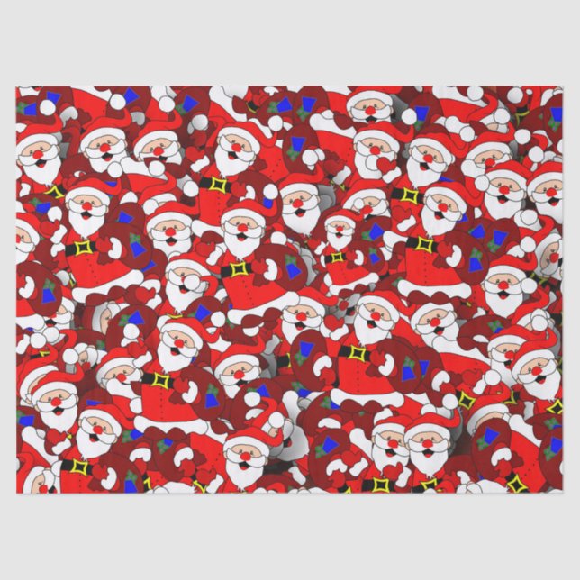 happy santa tissue paper (Front)
