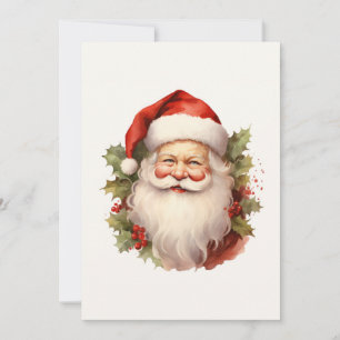 Happy Santa Vintage Christmas Card