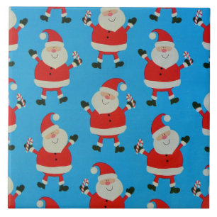 Happy Santas Ceramic Tile