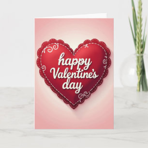 Happy Scalloped Valentines Day Card
