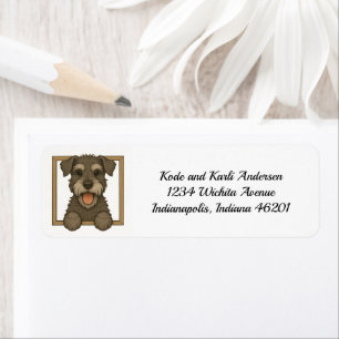 Happy Schnauzer Return Address Label