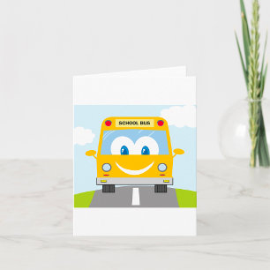 Happy School Bus Card