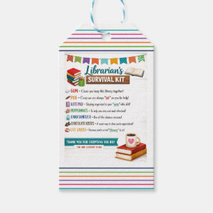 Happy School Librarian Day   Thank You Librarian  Gift Tags