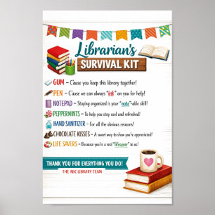 Happy School Librarian Day   Thank You Librarian  Poster