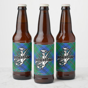 Happy Scotsman Clan Johnstone Johnston Tartan Beer Bottle Label