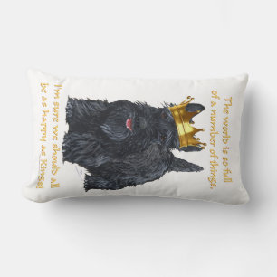 Happy Scottish Terrier King Lumbar Cushion